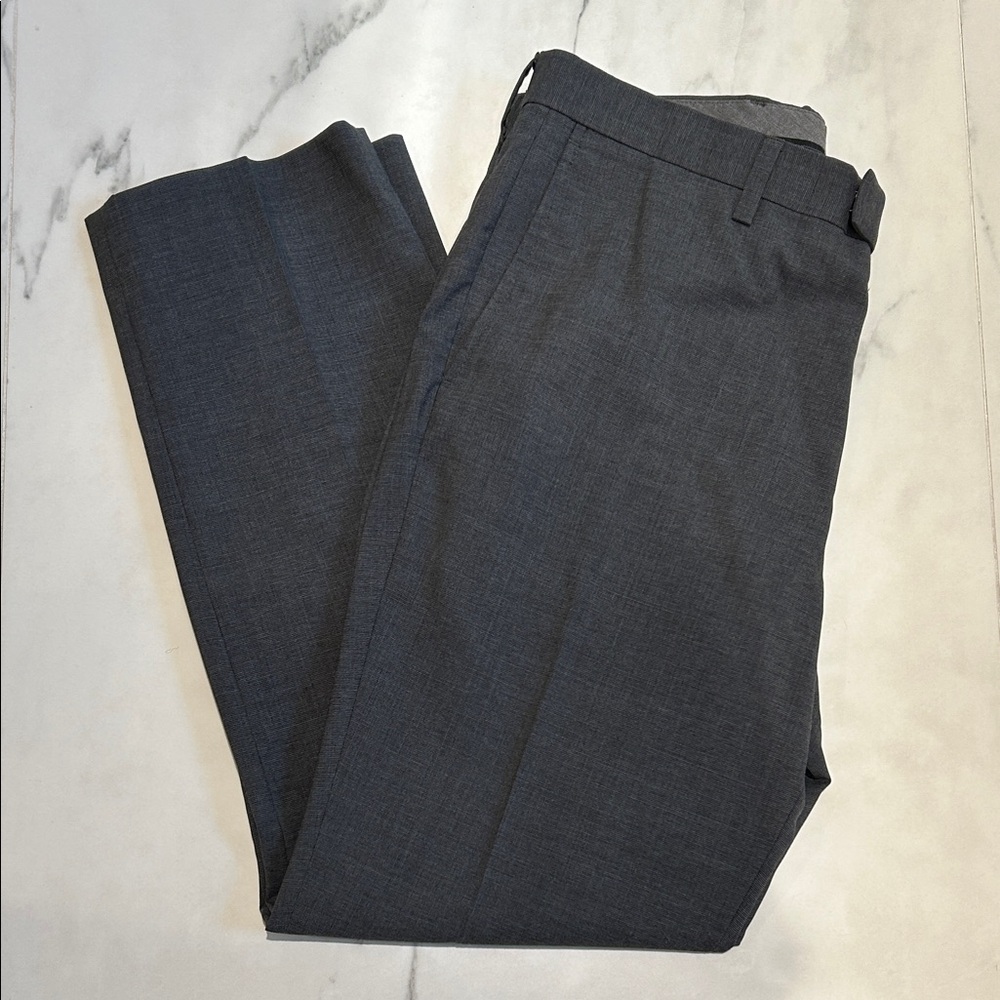 Slim Fit Wool Pants in Charcoal Gray by Banana Republic